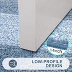 Kitinjoy Indoor Outdoor Door Mat, 40x32 Non-Slip Absorbent Dirt Trapper, Low-Profile Washable Inside Entrance Front Floor Mat, Sturdy Soft Entry Doormats for Entryway, Light Blue