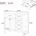 Favfurish 36" Bathroom Vanity with Sink Combo,Bathroom Vanity Cabinet with Two Soft-Closing Doors and Four Drawers,Free Stading Vanities w/Modern Design,for Bathroom,Easy Assembly,Black