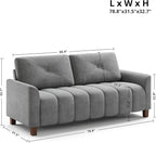LIKIMIO Loveseat Sofa 79in, 3 Seater Couch, Modern Cloud Sofa with 23in Deep Seat with Armrest, Back Support, Easy Assembly Oversized Loveseat for Living Room, Bedroom, Office