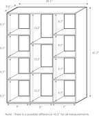 Furinno LUDER Book Shelf, 11-Cube Bookshelf, Reversible Bookcase, 9.4 x 29.1 x 41.7, for Living Room, Bedroom, Home Office, White/Pink