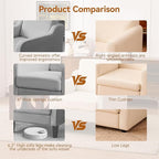 Accent Chair for Living Room, Modern Velvet Living Room Chairs with Wide Backrest, Upholstered Comfy Chair with Cushion, Oversized Sofa Chair with Wood, Single Armchair for Bedroom, Grey