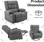 Soohow Oversized Power Lift Recliner Chair with Massage and Heat for Elderly Big and Tall, Large Fabric Recliner Wide Electric Recliner Chair with USB Ports, Cup Holders, Side Pockets