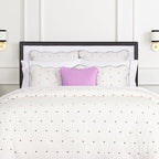 kate spade new york Scallop Edge Decorative Pillow for Bed or Sofa, Cotton Cover Throw Pillow, 18 x 18, Sea Thistle