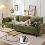 135'' Modular Sectional Sofa with All Seats Storage, Oversized U Shaped Couch for Living Room,4-Seater Comfy Cloud Couches with Movable Ottoman,Big Sectionals for Bedroom,Velet,Green