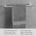 5-Pieces Brushed Nickel Bathroom Accessories Set, Stainless Steel Bathroom Hardware Set, Bath Towel Bar Set, Towel Racks for Bathroom Wall Mounted.