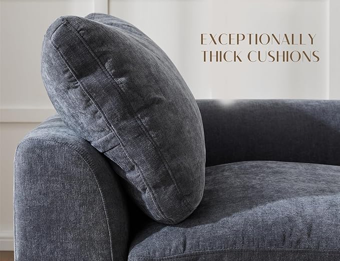 48.6" Single Sofa, Small Boneless Couches for Living Room, Cloud Couch for Bedroom, Office, Grey
