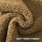 FUTEI Khaki Throw Pillow Covers 24x24 Inch Set of 2,Furry Faux Fur Teddy Boucle Textured Cushion Covers,Soft Fluffy European Pillow Shams,Home Decor for Couch Bed Living Room Office Car