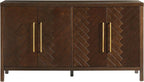 Crosley Furniture Darcy Modern Sideboard Buffet Cabinet with Storage Shelves, Living Room, Kitchen, Dining, Dark Brown