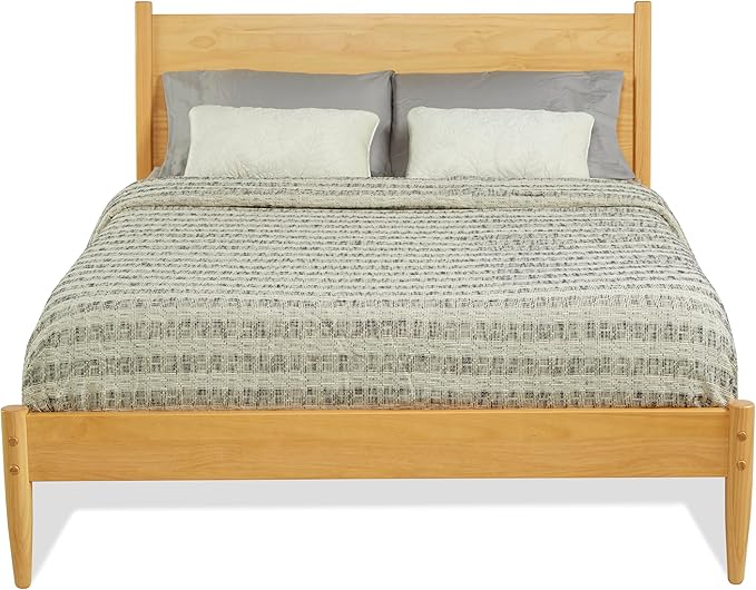 Camaflexi Mid-Century Panel Bed - King Size - Scandinavian Oak Finish