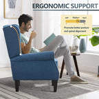 Accent Chair, Modern Living Room Chairs with Wingback, Comfy Upholstered High Back Single Sofa for Bedroom, Mid-Century Reading Armchair Sillas para Sala