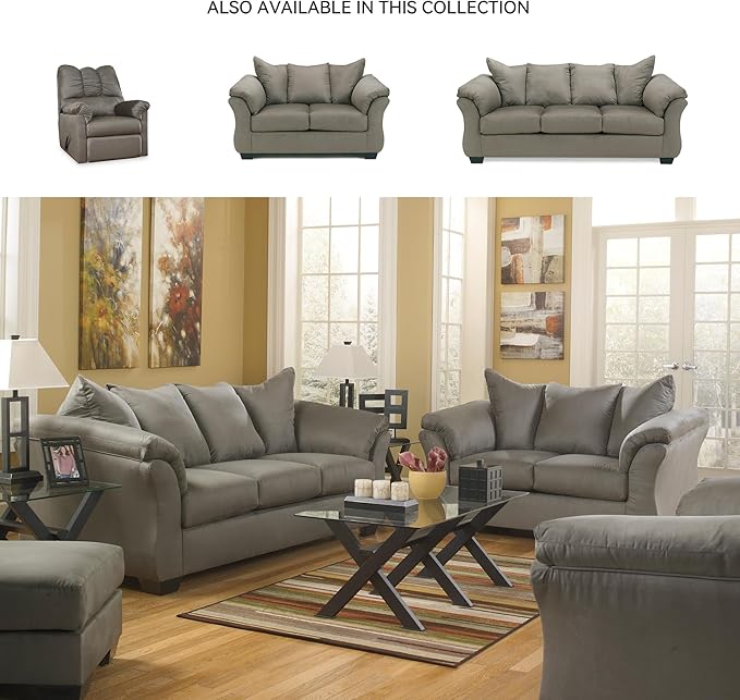 Signature Design by Ashley Darcy Casual Plush Loveseat, Grayish Brown