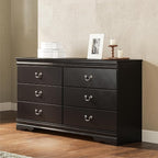 Signature Design by Ashley Huey Vineyard Classic 6 Drawer Dresser, BLack