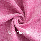 FUTEI Hot Pink Chenille Throw Pillow Covers 16x16 Inch Set of 2,Soft Cozy Bound Edge Design Cushion Case,Home Decor for Couch Bed Living Room