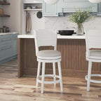 Hillsdale Clarion Wood Swivel Stool, Counter Height, Sea White