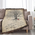 Christian Tree of Life Throw Blanket - Soft, Warm & Cozy Fleece for Women & Men - 80"x60"