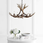 JONATHAN Y JYL6300A Eldora 30" Adjustable Resin Antler 5-Light LED Chandelier, Glam, Rustic,Cottage,Transitional, Dimmable Dining Room, Living Room, Kitchen, Foyer, Bedroom, Brown