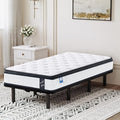 FLEXISPOT Adjustable Bed Frame Base Twin XL+12-inch Certipur-US Hybrid Mattress with Individual Pocket Spring, Quick Assembly, Massage, Zero Clearance, Whisper Quiet Durable Motor, Zero Gravity
