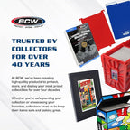BCW Short Comic Book Bin | Holds 150 Comics | Stackable Plastic Storage | Acid-Free Organizer | Red, 2 Pack