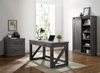 Martin Furniture Avondale Writing Desk Writing Table Wood Office Desk Gray (IMAE384G)