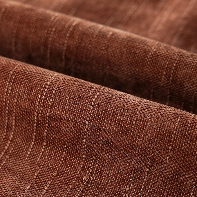 Foindtower Pack of 2 Soft Textured Chenille Throw Decorative Pillow Covers Square Accent Solid Cushion Cover Cozy Neutral Farmhouse Pillow Case for Couch Sofa Bedroom Living Room 22x22 Inch,Red Taupe