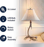 JONATHAN Y JYL6305A Antler 27.5" Rustic Resin LED Table Lamp Traditional Bedside Desk Nightstand Lamp for Bedroom Living Room Office College Bookcase LED Bulb Included, Brown