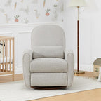 Watson & Whitely Swivel Glider Chairs, Nursery Rocking Chairs Power Recliner with Pillow Lumbar Support Charging Ports & Solid Wood Base for Living Room, Grey