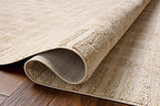 Loloi Chris Loves Julia Calvin Collection CLV-03 Bone/Natural 5'-3" x 7'-6" Area Rug Checkered Neutral Soft Living Room Bedroom Carpet