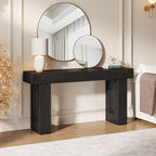 Tribesigns 63-Inch Long Console Table, Wooden Rectangular Sofa Table Behind The Couch, Farmhouse Entryway Table for Entrance, Hallway, Living Room (Black)