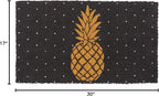 KAF Home Coir Doormat with Heavy-Duty, Weather Resistant, Non-Slip PVC Backing | 17 by 30 Inches, 0.6 Inch Pile Height | Perfect for Indoor and Outdoor Use (Pineapple)