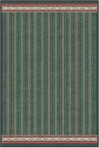 RUGGABLE x Morris & Co Machine Washable Christmas Area Rug– Fruit Stripe Spruce Green 4x6, Stain-Resistant, Non-Slip–Medium Rugs for Living Room, Bedroom, Hallway, Entryway & Office–with Standard Pad