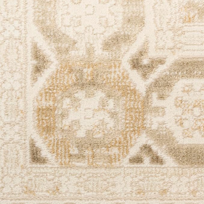 Nourison Home Pardis Ivory Beige 4' x 6' Area Rug - Easy Clean, Non Shedding, Bed Room, Living Room, Dining Room, Kitchen (4' x 6')
