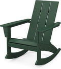 POLYWOOD® Modern Adirondack Rocking Chair, Green