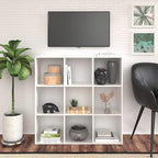 ClosetMaid 9 Cube Laminated Wood Reversible Stackable Open Bookcase Display Shelf Storage Organizer for Home and Office Organization, White