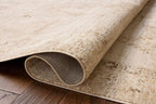 Loloi Chris Loves Julia Palma Collection PLM-06 Natural/Smoke 6'-3" x 9'-6" Fringe Area Rug Vintage Style Boho Living Room Bedroom Carpet