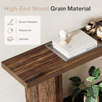 Tribesigns 71-Inch Long Console Table for Entryway, Wooden Sofa Table Behind Couch, for Living Room, Hallway, Foyer, Dark Brown