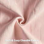 FUTEI Pink Chenille Decorative Throw Pillow Covers 20x20 Inch Set of 2,Soft Embossed Striped Textured Cushion Case,Modern Home Decor for Couch Bed Living Room