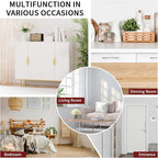 Sideboard Buffet Cabinets with Storage, 47.2" Modern Storage Cabinets with Relief Doors, Accent Cabinets with Adjustable Shelves, Wood Console Cabinet for Dining Living Room, Entryway, White