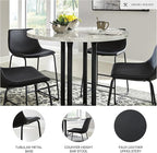 Signature Design by Ashley Centiar 24" Counter Height Modern Bucket Barstool, 2 Count, Black