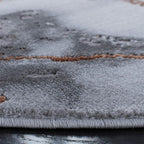 SAFAVIEH Craft Collection 5'3" Round Grey/Orange CFT877P Modern Abstract Non-Shedding Entryway Foyer Living Room Bedroom Kitchen Area Rug