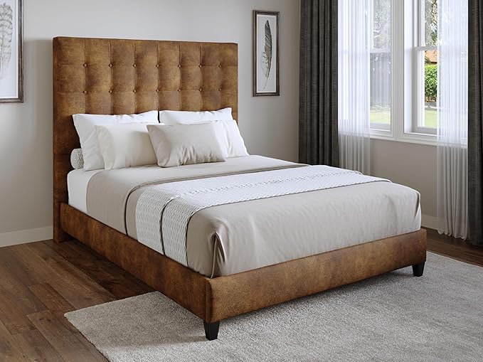 Bomber Jacket Brown Sutton King Headboard