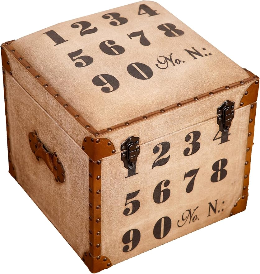 Square Shaped Wood & Leather Handmade Eco-Friendly Brown Seating Box Pouf - Square Shape Box Pouf, 20"x20"x21", Plain Solid Box Pouf, Wood & Leather Box Pouf, Leather Seating Box AH02