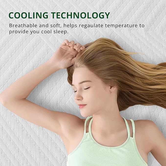 8 Inch RV Mattress Short Queen, Cooling Gel Green Tea Mattress for RVs, Campers & Trailers, CertiPUR-US Certified, Designed & Assembled in The USA, Medium Firm, 75"×60"×8"