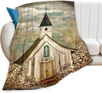Christian Church Blanket Religious Gifts for Women Men Christian Throw Blanket for Kids Adults Soft Warm Cozy Fleece Blanket for Couch Sofa Bed 60"x80"