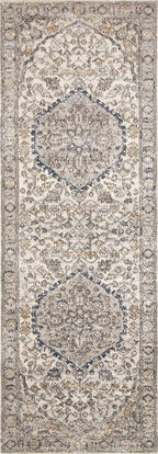 Loloi Teagan Collection TEA-01 Natural/Lt. Grey 2'-8" x 7'-6" Runner Rug, Large, Soft Neutral Rug, High-Traffic for Living Room, Bedroom, Home Office, Dining Area