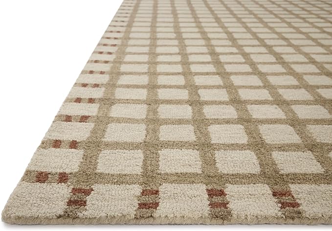 Loloi Magnolia Home by Joanna Gaines Waylon Collection WAY-02 Natural/Rust 2'-6" x 9'-9" Runner Rug