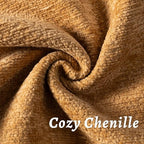 Mustard Yellow Decorative Throw Pillow Covers 22x22 Inch Set of 2 Cozy Soild Chenille Cushion Cases Soft Textured Square Couch Pillows Cover Boho Accent Farmhouse Pillowcases for Bed