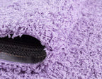 Unique Loom Solid Shag Collection Area Rug (6' 1" x 9' Rectangle, Lilac)