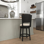 Hillsdale Clarion Wood Counter Height Swivel Stool, Black