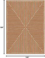 RUGGABLE x Jonathan Adler Machine Washable Modern Area Rug – Inkdrop Copper 10x14, Stain-Resistant, Non-Slip – Large Rugs for Living Room, Bedroom, Hallway, Entryway & Office–with Standard Pad