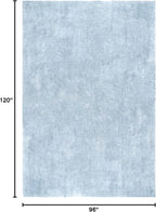 nuLOOM 8' x 10' Cozy Plush SuperiorWash Area Rug, Machine Washable, Non-Slip, Soft Fluffy Shag Carpet for Living Room Bedroom Kids Room Nursery Home Decor, Loni Light Blue